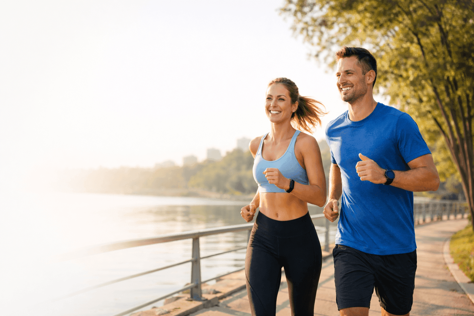 Healthy Couple Running